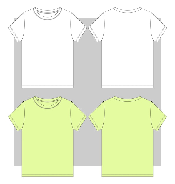Plik wektorowy podstawowa koszulka z okrągłą szyją dla chłopców
