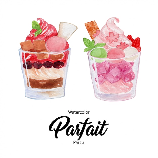 Podstawowe Rgbfruit Parfait Deser W Szklance