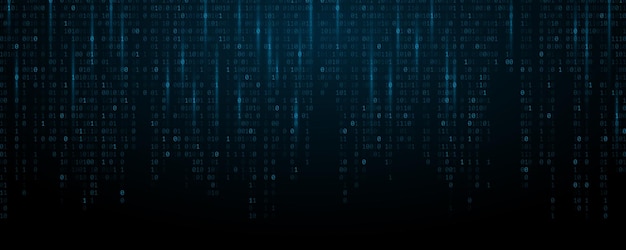 Podstawy kodu programowania oprogramowania danych binarnych Losowe numery 0 i 1 kodu programu Koncepcja technologii danych cyfrowych Ilustracja wektorowa
