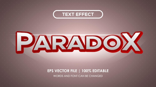 Plik wektorowy pogrubiony paradoks efekt tekstu