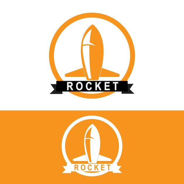 Pojazd do eksploracji kosmosu Rocket Logo Design