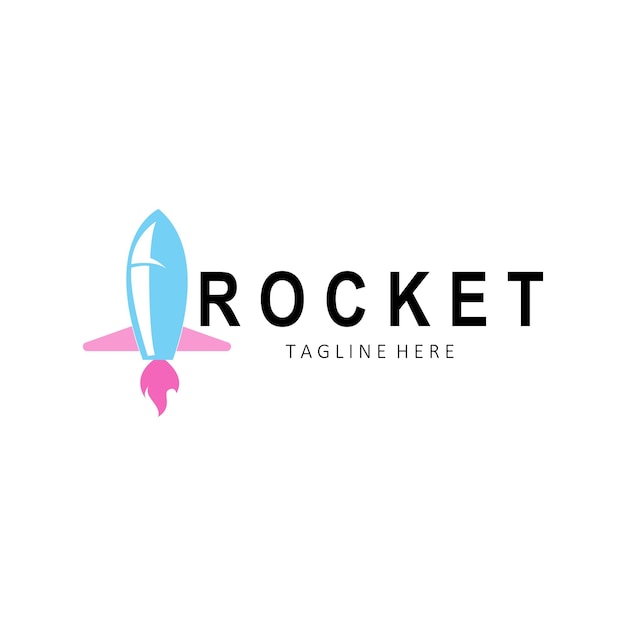 Pojazd do eksploracji kosmosu Rocket Logo Design