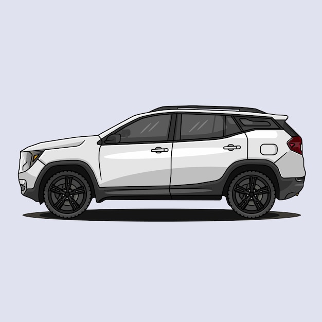 Plik wektorowy pojazd samochód teren ikona ilustracja samochody obiekt ikona koncepcja na białym tle płaski styl kreskówki