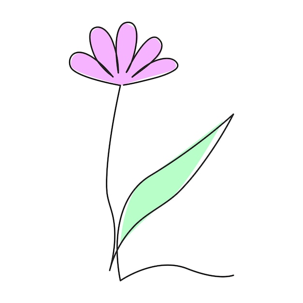 Plik wektorowy pojedyncza linia kwiat roślina streszczenie logo symbol wektor ikona ilustracja projektu