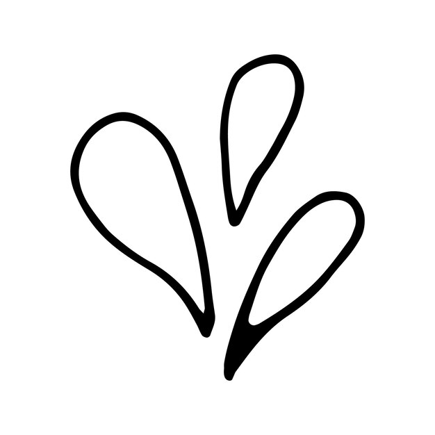 Pojedynczy element kropli wody w zestawie ekologii doodle Ręcznie rysowane ilustracji wektorowych o problemach środowiskowych Elementy szkicu ustawione dla grafiki i projektowania stron internetowych