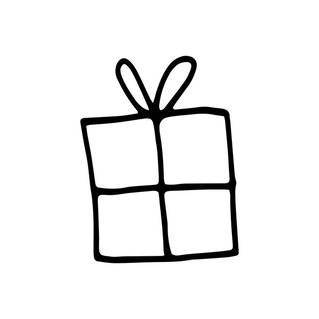Pojedynczy ręcznie rysowane element nowego roku i Xmas Doodle ilustracji wektorowych Elementy zimowe