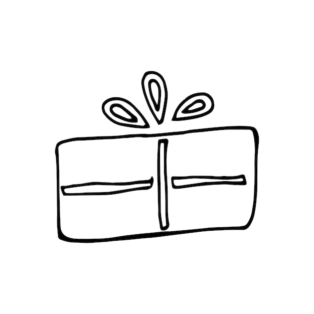 Pojedynczy ręcznie rysowane element nowego roku i Xmas Doodle ilustracji wektorowych Elementy zimowe