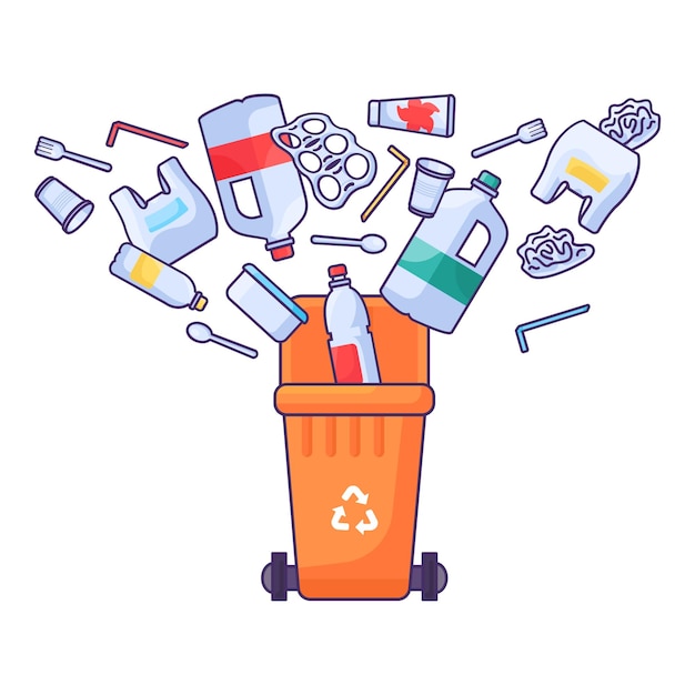 Pojemnik na śmieci do recyklingu odpadów z tworzyw sztucznych
