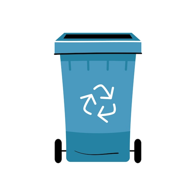 Pojemniki Lub Pojemniki Do Recyklingu Na Papier, Szkło, Plastik I Ogólne śmieci