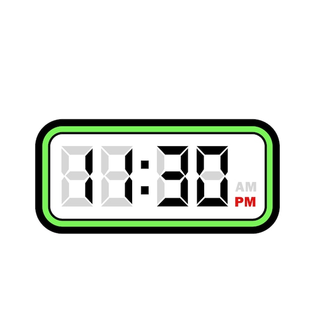Plik wektorowy pokaz zegara cyfrowego o godz