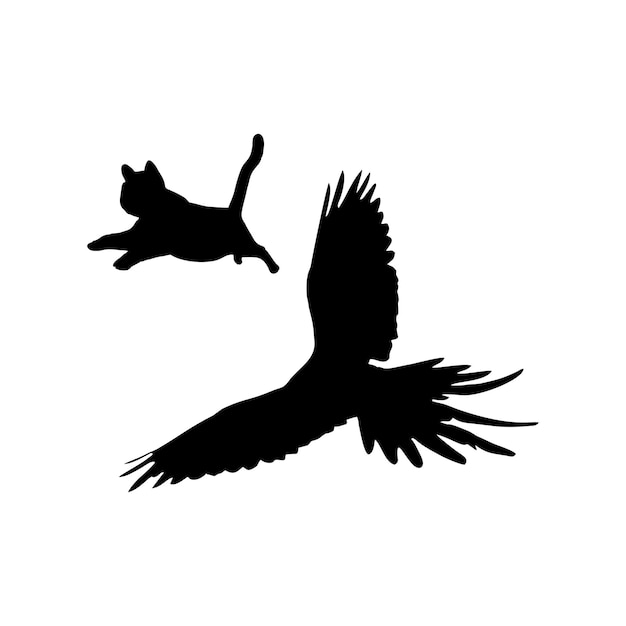 Plik wektorowy pokazane są dwa ptaki z ptakiem po lewej stronie.