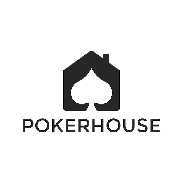 Poker Dom Kreatywnych Logo Projekt Wektor