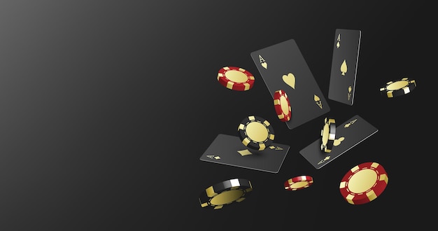 Poker gra casiono online szablon tło wektor ilustracja