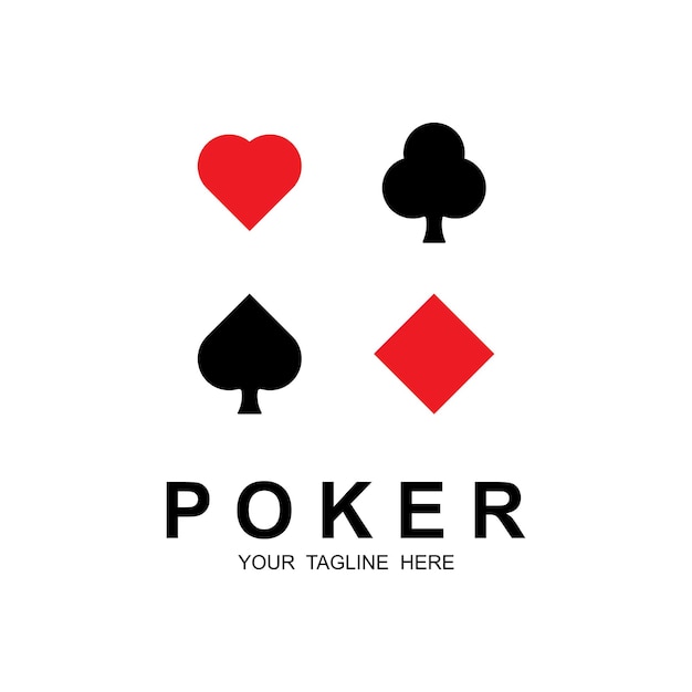 Plik wektorowy poker logo wektor ikona ilustracja projekt logo dla gier hazardowych, kasyn, turniejów i klubów