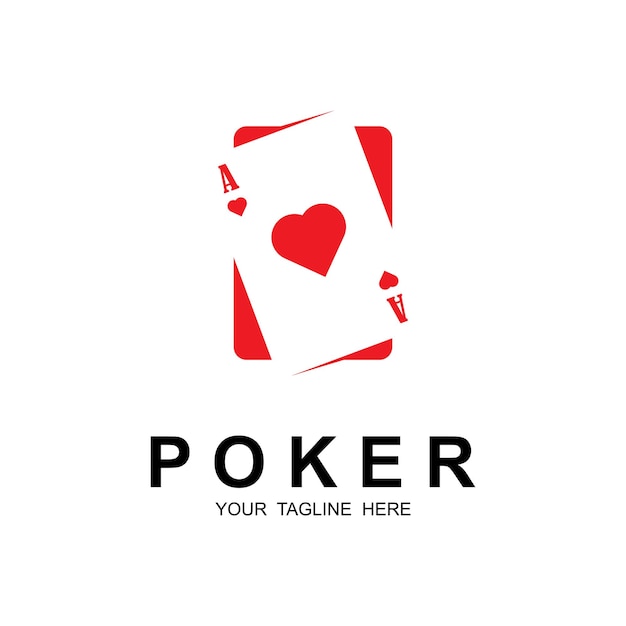 Plik wektorowy poker logo wektor ikona ilustracja projekt logo dla gier hazardowych, kasyn, turniejów i klubów