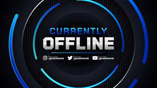 Pokrycie strumienia ekranu banera offline dla graczy i strumieniowców
