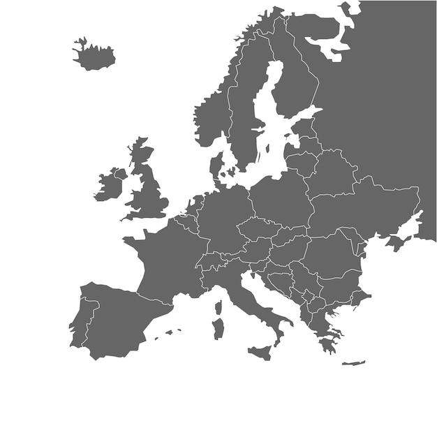 Plik wektorowy polityczna mapa europy europy