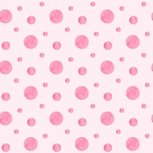 Polka Dot Różowy Akwarela Bezszwowe Wzornictwo