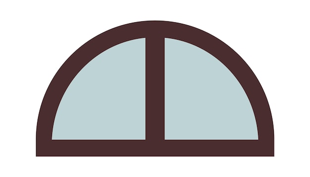Plik wektorowy półokrągła ikona płaskiego okna