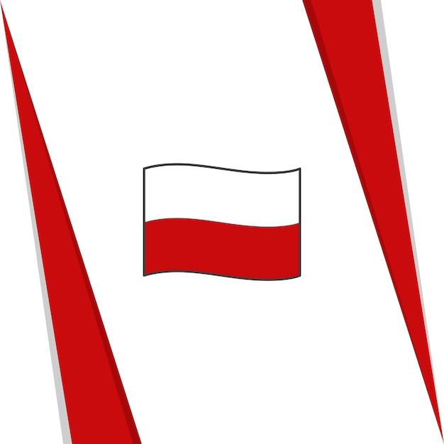 Polska Flaga Abstrakcyjne Tło Szablon Projektu Polska Dzień Niepodległości Banner Social Media Poczta Polska Flaga