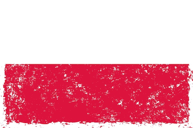 Polska flaga grunge stylu trudnej sytuacji