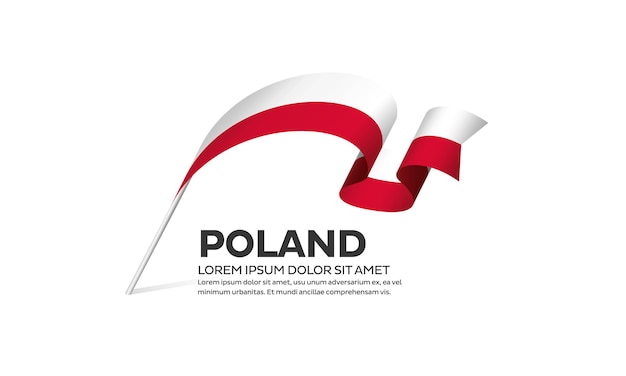 Polska Flaga Wektor