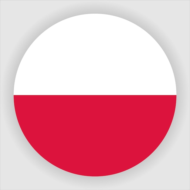 Polska ikona płaskie zaokrąglone flaga