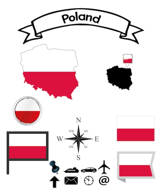 Polska Set Oficjalna Kolekcja Flagi