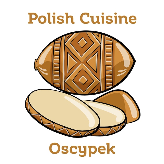 Polski tradycyjny ser oscypek Oscypek na białym tle Polska kuchnia