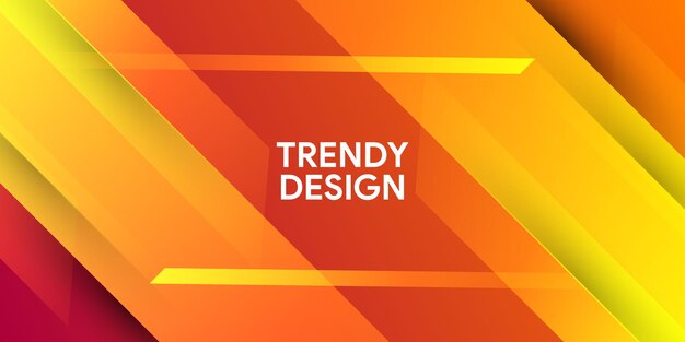 Pomarańczowe i żółte tło ze słowem modny design