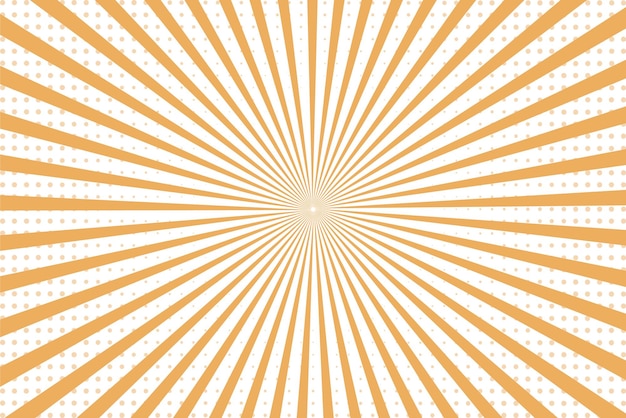 Pomarańczowe tło komiksów Sunburst