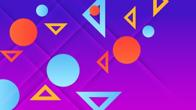 Pomarańczowo-niebieski i fioletowy wektor nowoczesne geometryczne tło z gradientem