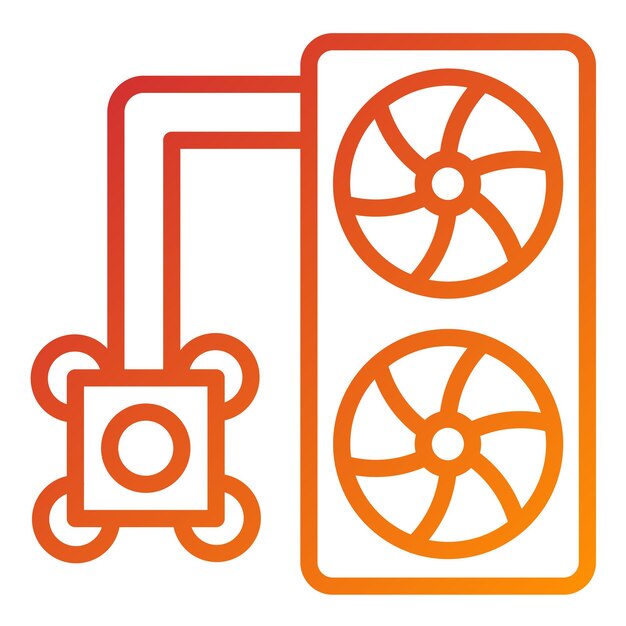 pomarańczowo-pomarańczowe logo z obrazem koła i koła