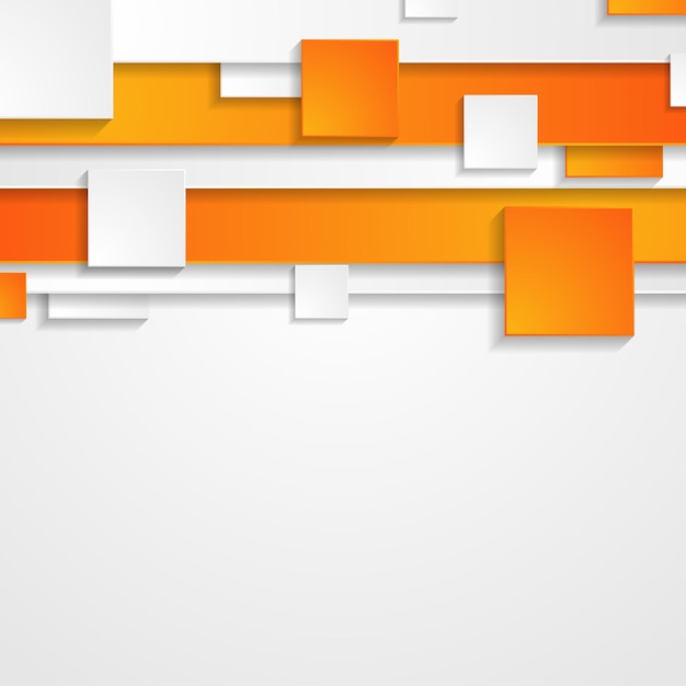 Pomarańczowo-szare abstrakcyjne tło korporacyjne z kwadratami