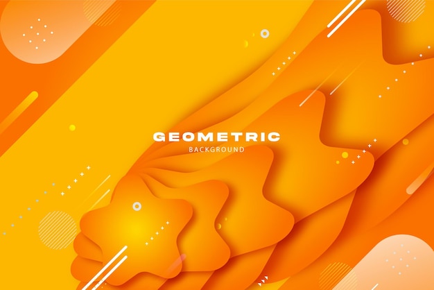 Pomarańczowy abstrakcjonistyczny tło z geometrycznym projektem