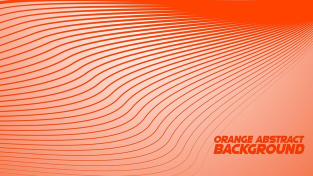 Pomarańczowy gradient z linią krzywą abstrakcyjny obraz wektorowy tła dla tła lub prezentacji