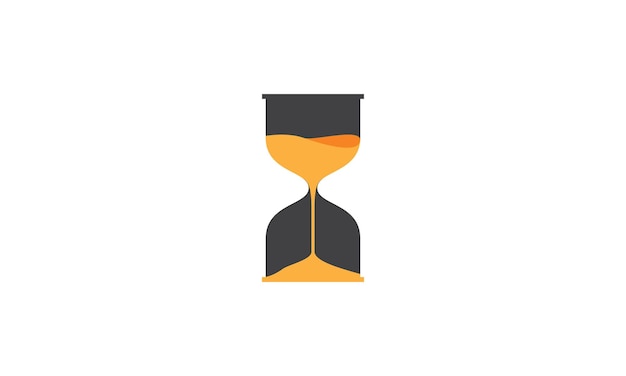 Pomarańczowy Symbol Klepsydry Logo Wektor Ikona Ilustracja Projektu