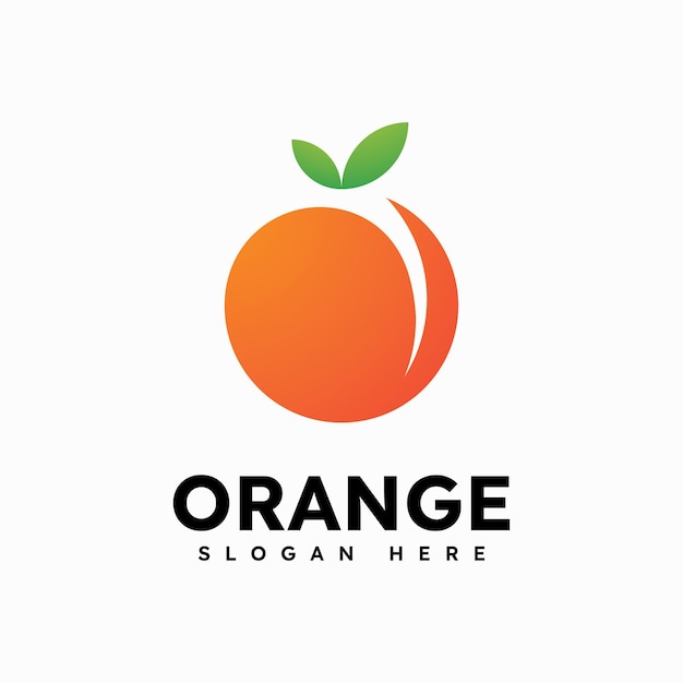 Pomarańczowy symbol projektu logo Ilustracja wektorowa