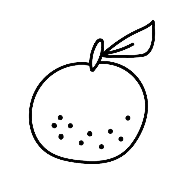 Pomarańczowy W Stylu Doodle