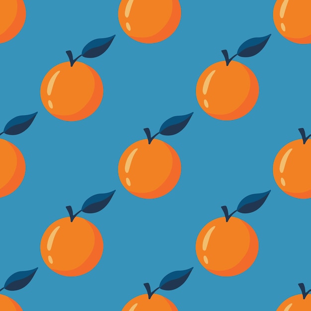 Pomarańczowy Wzór Tła Mediów Społecznościowych Post Ilustracji Wektorowych Owoców