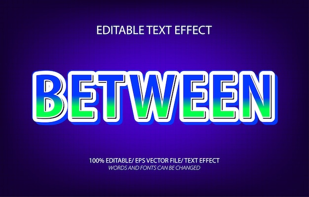 Pomiędzy efektem tekstu edytowalnego 3D a stylem tekstu edytowalnego