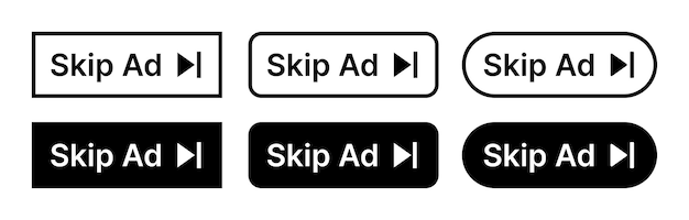 Plik wektorowy pomiń ikonę przycisku reklamy.