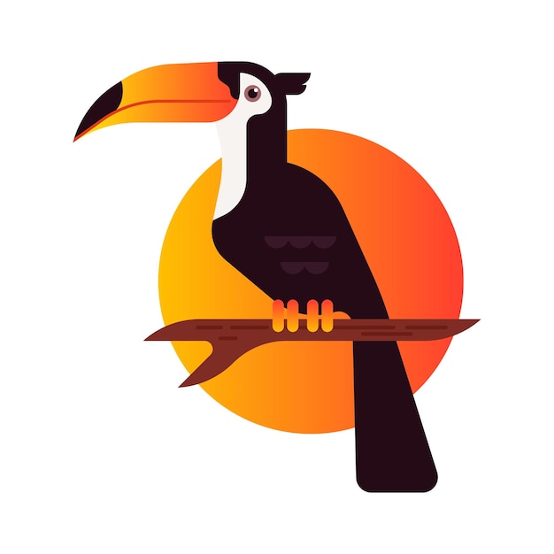 pomysł na logo ilustracji wektorowych tukan