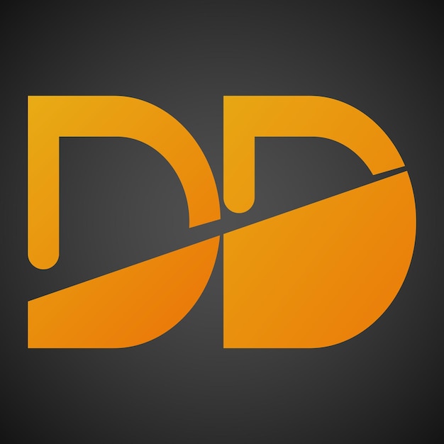 Plik wektorowy pomysł na logo z podwójną literą dd
