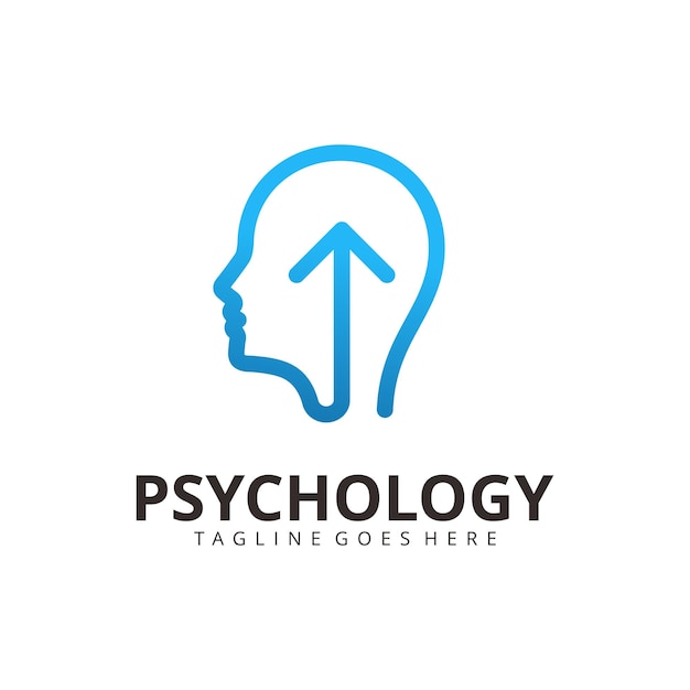 Plik wektorowy pomyśl o burzy mózgów, szablon projektu logo psychologia