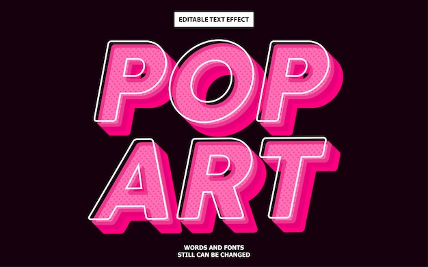 Pop art edytowalny efekt tekstowy