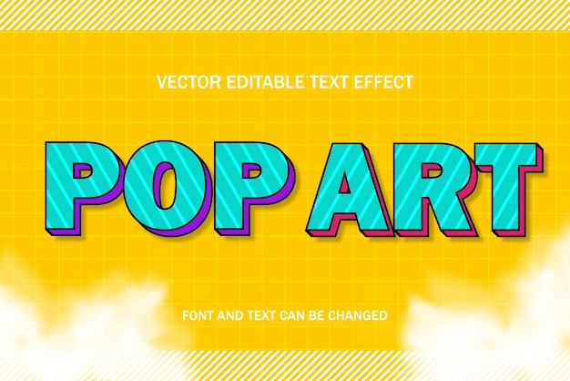 Pop-art Projekt Komiks Styl Typografia 3d Edytowalny Efekt Tekstowy Czcionka Napis Szablon Tło