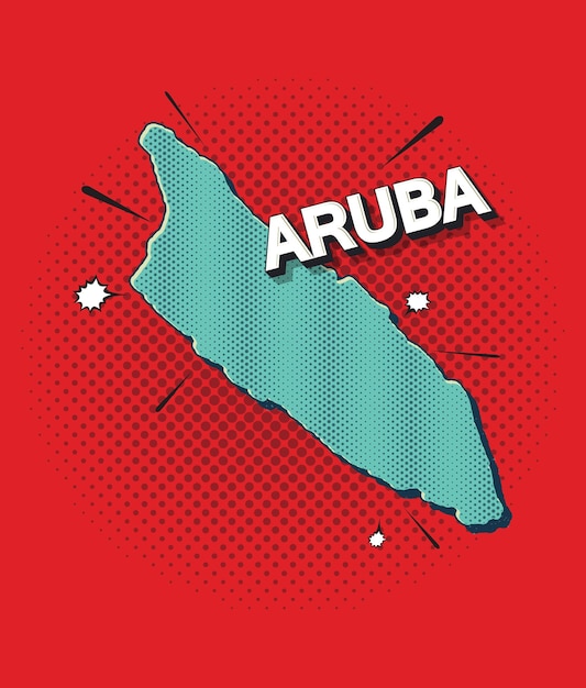 Pop-artowa Mapa Aruby