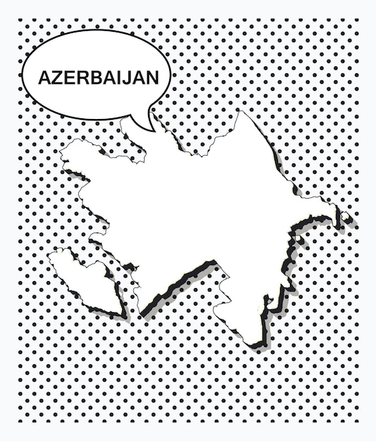 Pop-artowa Mapa Azerbejdżanu