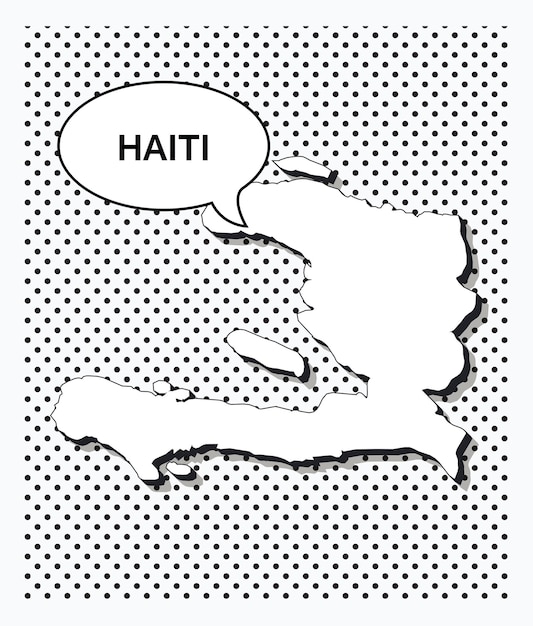 Pop-artowa mapa Haiti